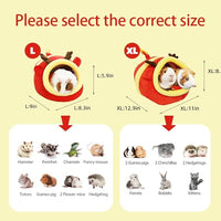 Guinea Pig Bed House & Hideout for Rat Bearded Dragon Hedgehog Ferret to Sleep and Hide, Guinea Pig Cage Accessories Habitat Décor (Large, 6.Christmas fire Dragon)