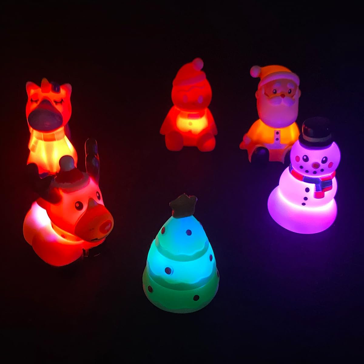 JoFAN 6 pack Halloween light up bath toys with bat, pumpkin, ghost, mummy and witch - view 8