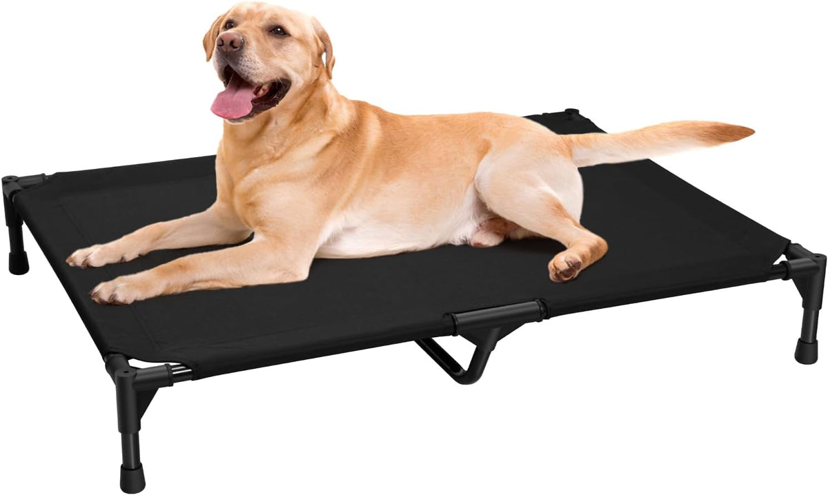 Love&go Elevated Dog Bed with Metal Frame - L - Black / Large- 34.5x25.5x5.5 inch - image 2