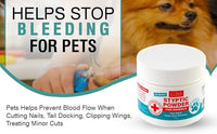 G.B.S 5 oz Styptic Powder for Dogs, Cats & Birds – Quick Blood Clotting for Nail Clipping, Minor Cuts, Tail Docking & Wing Clipping – Pet First Aid Hemostatic Powder with Sealed Top & Scoop
