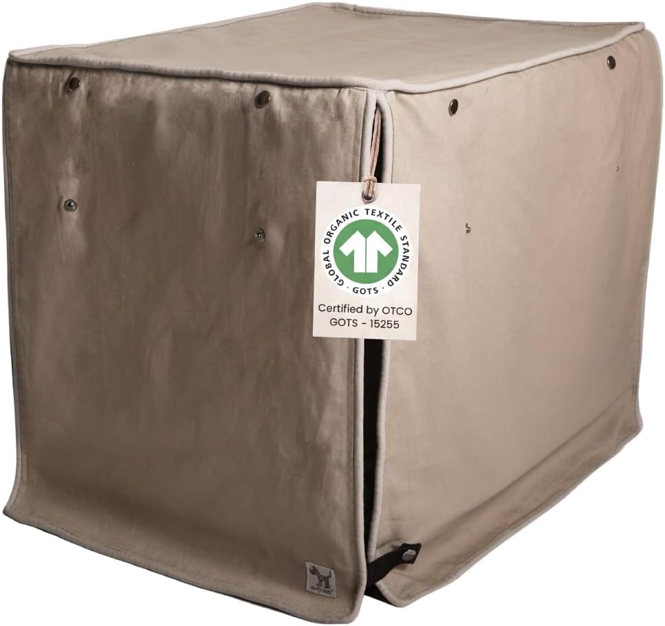 Molly Mutt Tan Dog Crate Cover, Non-Toxic & 100% Cotton - Wild Horses / 36.0"L x 24.0"W x 27.0"H