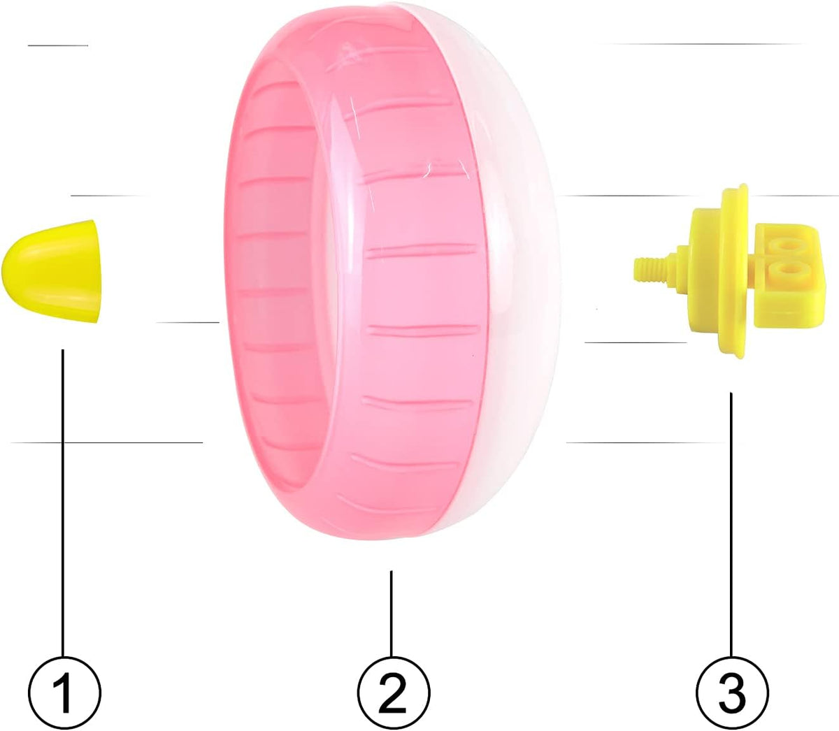 WishLotus Hamster Running Wheel - pink,12cm - image 2