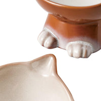 Nihow Ceramic Basic Cat Bowls: 5 Inch Cat Bowl for Food & Water – Essentials for Cats - 6.8 OZ / Brown - image 3