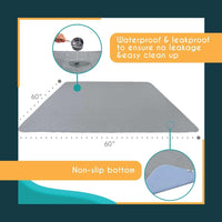 Washable Cat & Dog Carrier Pad, Reusable Liner Insert – Essentials for Dogs - 60" x 60" / 1-Pack, X-Large - image 3