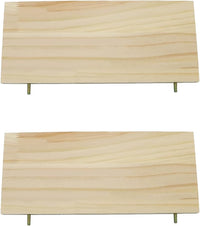 Litewoo Parrot Bird Wood Perch Platform Large Stand Shelf for Budgie - 2PC
