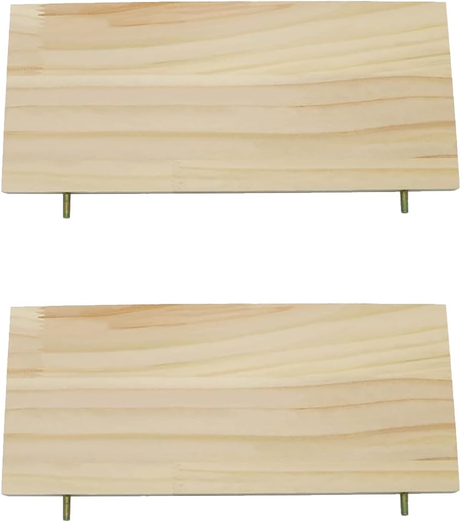 Litewoo Parrot Bird Wood Perch Platform Large Stand Shelf for Budgie - 2PC