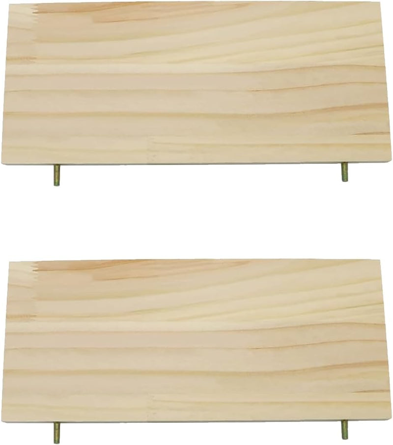 Litewoo Parrot Bird Wood Perch Platform Large Stand Shelf for Budgie - 2PC