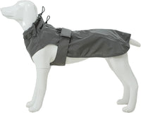 Waterproof Dog Raincoat with Reflective Strip - Medium / Gray