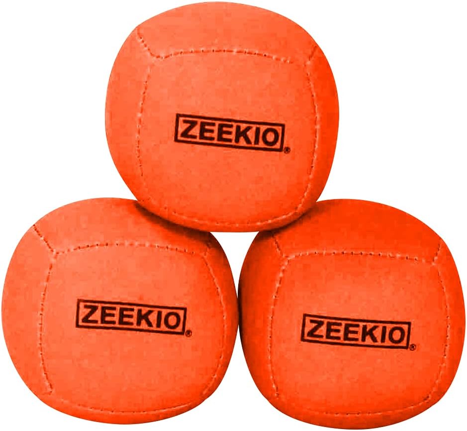 Zeekio Lunar set of 3 UV reactive six-panel juggling balls - view 3