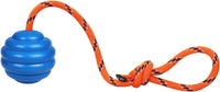 K9 Training Ball with Rope, Exercise and Reward Toy for Dogs - Blue