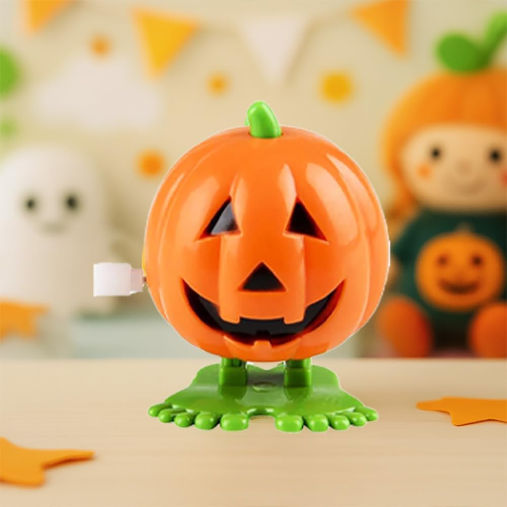 The Dreidel Company 2 inch Halloween pumpkin wind-up toys, 3 pack - view 11