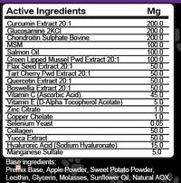 Hip and Joint Supplement Dogs with Glucosamine for Dogs + Chondroitin, Turmeric, Hyaluronic Acid, MSM, Salmon Oil, Collagen, Vitamin C, Omega 3 Senior Dog Supplements Beef Flavor - 1Pack