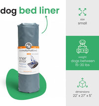 Molly Mutt Dog Bed Liner, Water-Resistant Liner, Washable - Small New Version - image 2