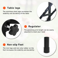 LEIBOU 45'' Height Adjustable and Foldable Pet Dog Grooming Table - 36'' / Black - image 4