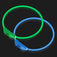 2-Pack LED Dog Collar, Light Up Dog Collars - Green&Blue
