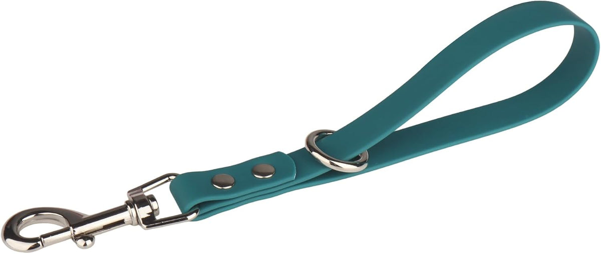 Short Dog Leash - 9 Inch Dogs Lead Grab Tab Heavy Duty Waterproof PVC Dog Training Traffic Leashes - 9'' / Tea Green