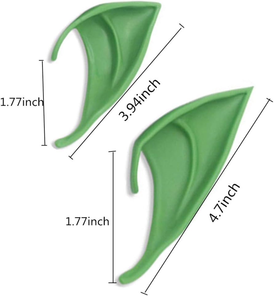 Aweilan 2 pairs of soft latex clip-on elf ear tips for fairy and pixie cosplay