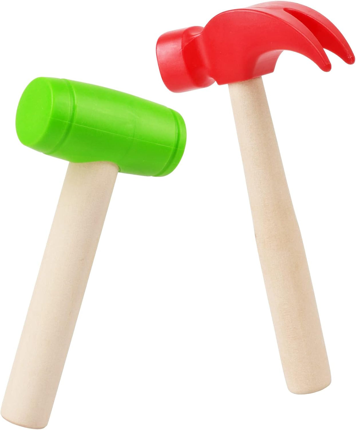 Waenerec toy hammer set with a red hammer and a green mallet in wood and plastic