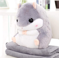 YunNasi Plush Hamster Stuffed Animal Toys Hamster Throw Pillow - Grey - image 3