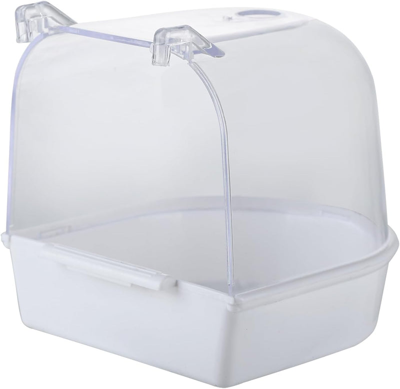 IBWell Clear Bird Bath for Small Birds Parakeet Cage Accessories