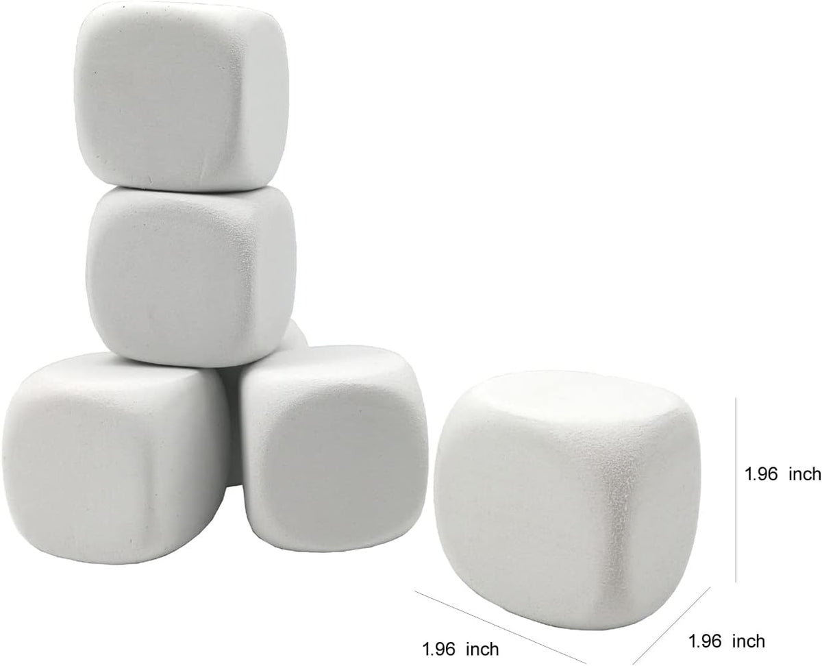 QIDIWIN 12 blank white EVA foam dice for kids to paint and decorate - view 8