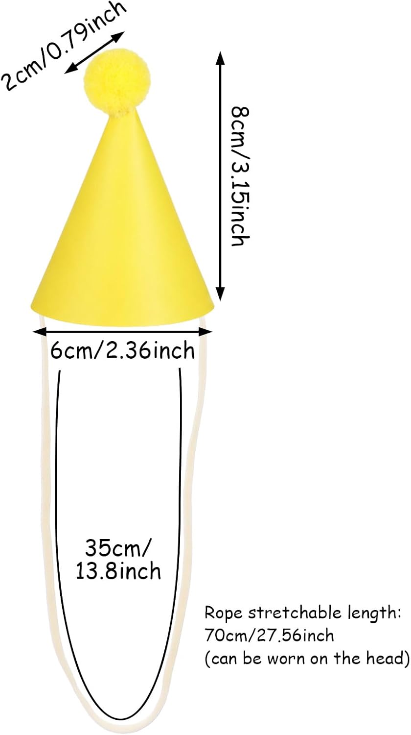 10pcs Colorful Mini Party Hats - Solid color - image 2
