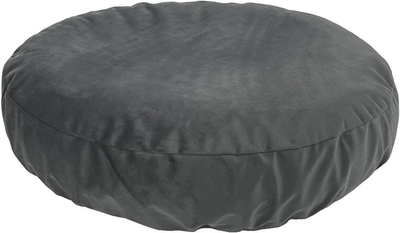 Round Dog Bed Cover Waterproof Slipcover for Donut Bed 40 Inch – Essentials for Dogs - Grey Velvet-not Waterproof / 42x42x8 inch