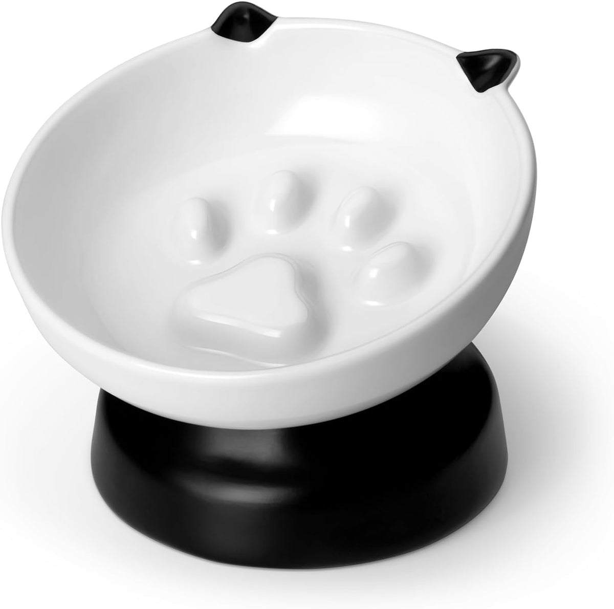 vancasso Slow Feeder Cat Bowls - Black