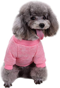 Dog Sweaters for Small Dogs, Soft Fleece Puppy Clothes - Pink / Small - image 2