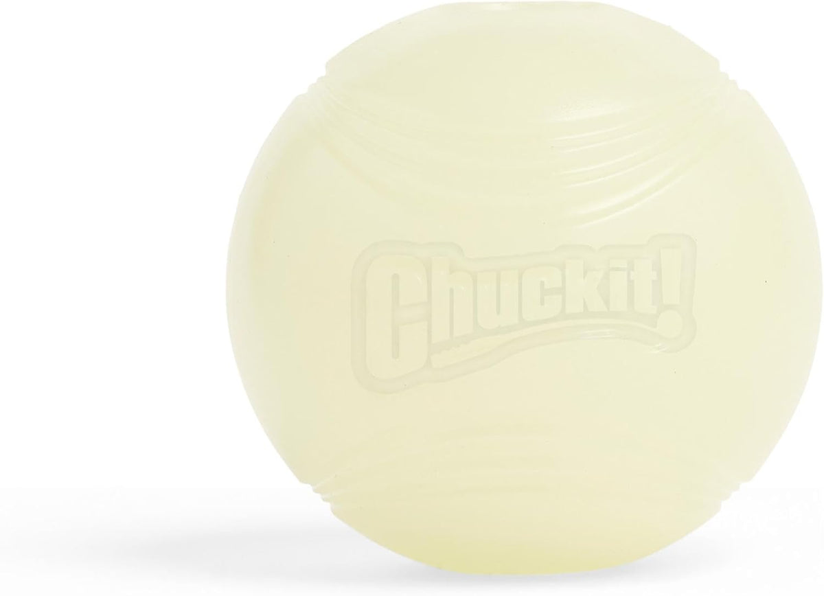 Chuckit! Max Glowin the Dark Bouncy Ball for Dogs, Large 3in - Medium / Pack of 1