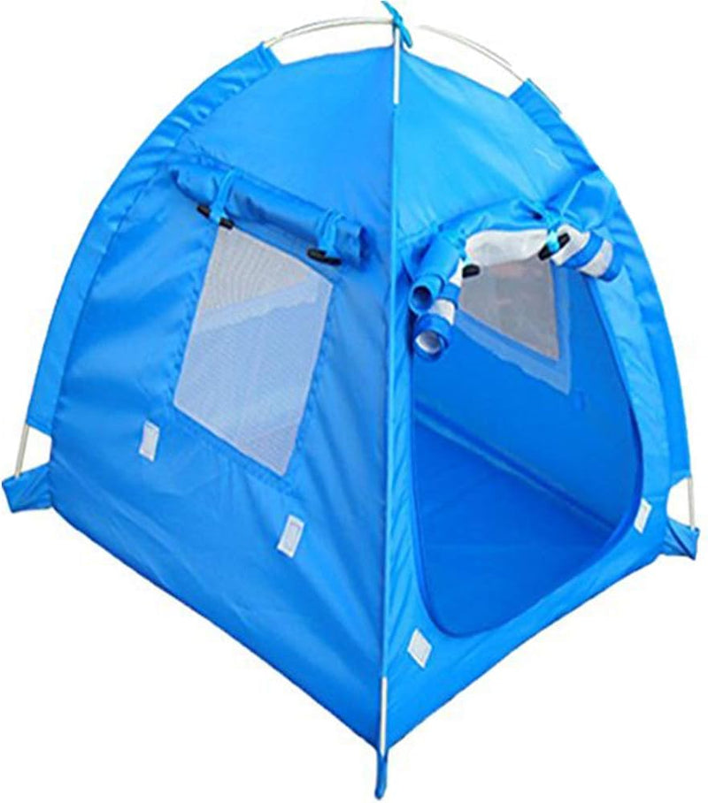 Breathable Washable Pet Puppy Kennel Dog Cat Folding Indoor Outdoor - Blue,M