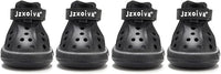 JZXOIVA Dog Shoes for Hot Pavement, Dog Booties for Medium Dogs, Breathable Dog Boots & Paw Protectors, Adjustable Non-Slip Dog Rain Booties, Waterproof Pets Sandals for Beach Black Size 5