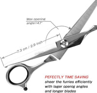 Chibuy curved dog grooming scissors with round tips and 4CR stainless steel blades - view 4