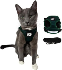 Travel Cat Harness and Leash Set - Medium / Emerald