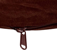 Floppy Dawg Universal Round Dog Bed Replacement Cover. Removable - Large Brown with Beige Top - image 4