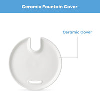 Upgrade 2.2L/78oz Ceramic Pet Fountain - Ceramic Cover - image 3
