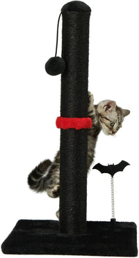 MECOOL 34” Tall Cat Scratching Post Premium Basics Kitten Scratcher - 22 inches for kitten / Black