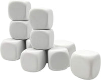 QIDIWIN 12 blank white EVA foam dice for kids to paint and decorate