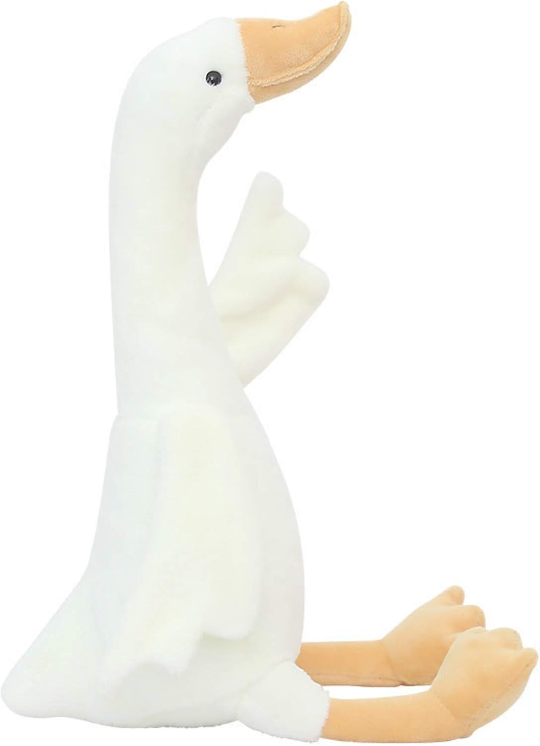 CHELEI2019 white swan stuffed animal, 15.7 inch goose plush with embroidered details