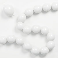 Pearl White Linking Balloons for Wedding Bride Shower Mermaid Party - White / 6 inch