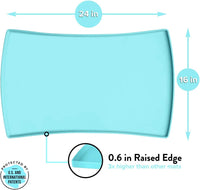 CatGuru Premium Cat Food Mat - 24"L x 14"W / Aruba - image 2