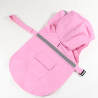 Dog Raincoats with Reflective Strip Hoodie - D4-Pink / 22B (55-65 lbs) - image 4
