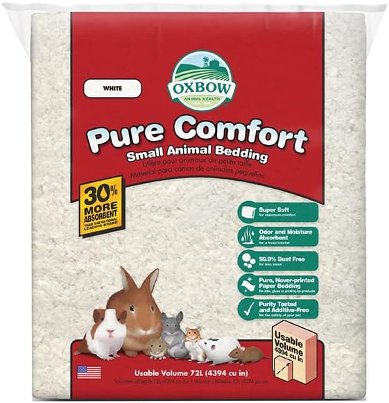 Oxbow Small Animal Bedding, Hamster, Guinea Pig, Rabbit, USA - White / 72 Liter