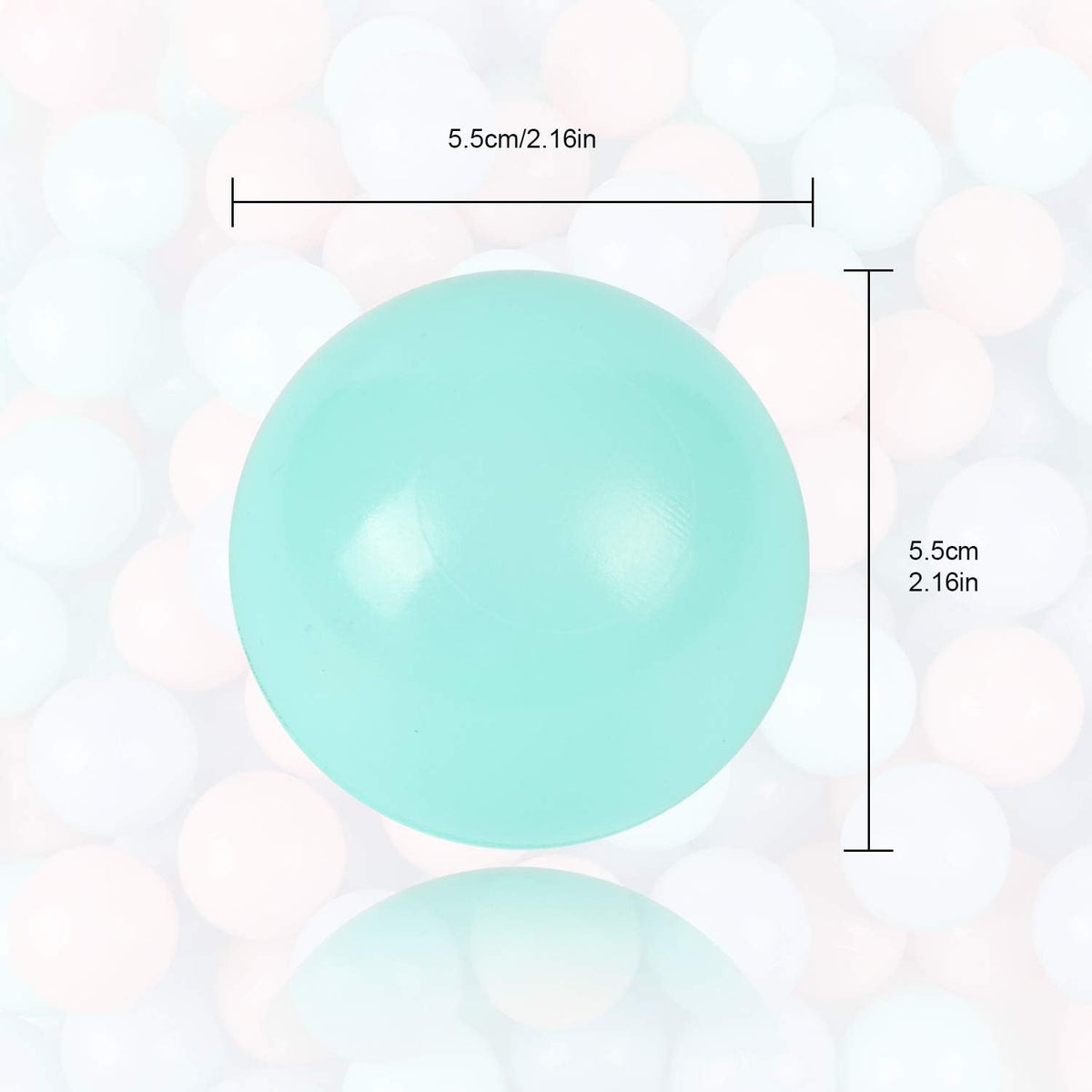 TRENDBOX Ball Pit Balls Plastic Balls for Ball Pit Pool Playpen - Macaroon Tri-color / 100 pcs (Pack of 3) - image 2