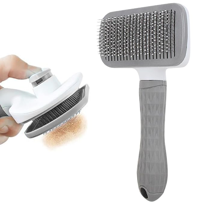 Namylya Cat Brush for Shedding & Grooming – Slicker Brush for Dogs and Cats with Long Hair – Removes Tangles, Mats & Loose Fur