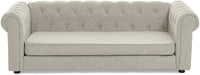 Dog Sofa Couch for Medium to Large Dogs, 55" Memory Foam Pet Sofa Couch with Washable Fabric, Durable Elevated Dog Bed with Legs, Removable Cushion for Medium and Large Dogs, Beige