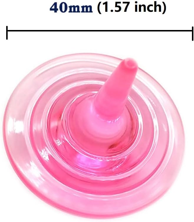 SPRMUD acrylic spinning tops shaped like crystal gems in mixed colors, 24 pieces - view 11