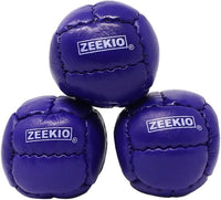Zeekio Galaxy 12 panel leather juggling balls, pack of 3 in dark blue - view 19