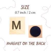 YJ PREMIUMS 100 PC Wood Magnetic Letter Tiles Magnets Big Large - 100 - image 2