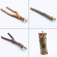 4 Pack Natural Wood Bird Perch Set for Parakeet Cage – Essentials for Birds - 4 Pcs - Classic Wood Set (For Small/Medium Birds) - image 4